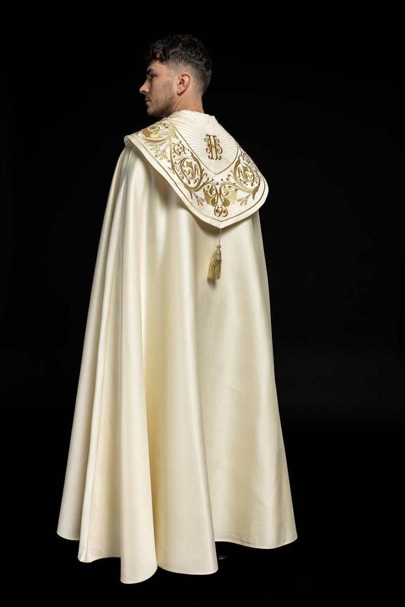Kapa haftowana, IHS - ecru (11H) - KAPY LITURGICZNE - zdjęcie 7