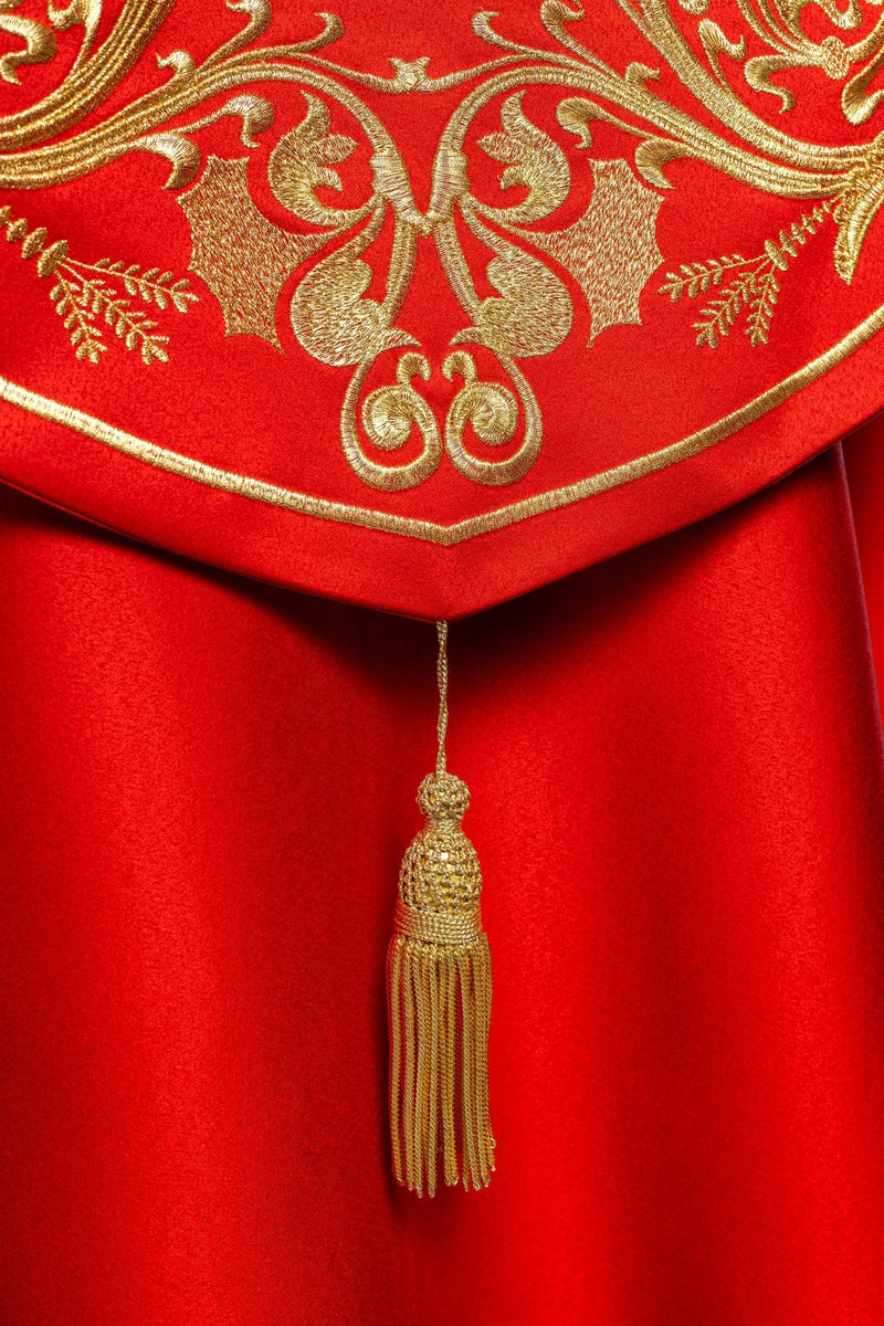 Kapa haftowana, IHS - czerwona (13H) - KAPY LITURGICZNE - zdjęcie 6