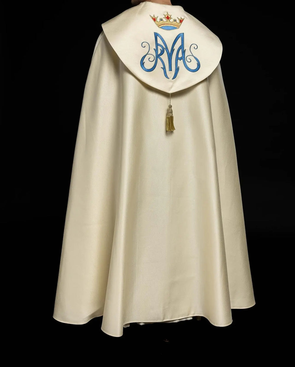 Kapa haftowana maryjna ecru - (14H) - KAPY LITURGICZNE - zdjęcie 4