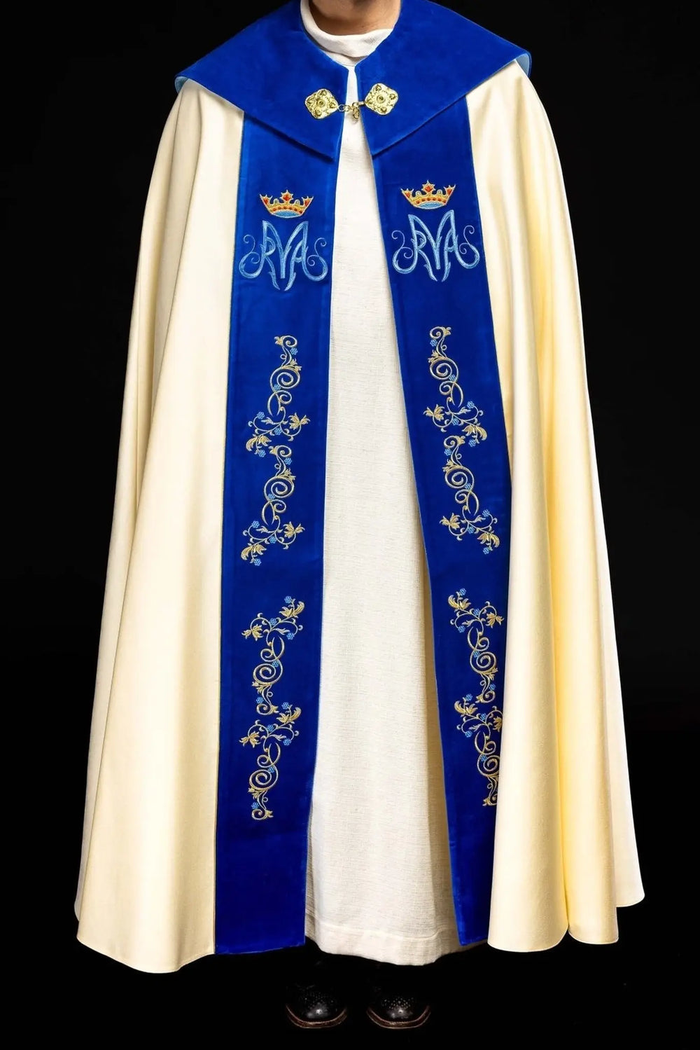 Kapa maryjna, haftowana na aksamicie (15H) - KAPY LITURGICZNE - zdjęcie 2