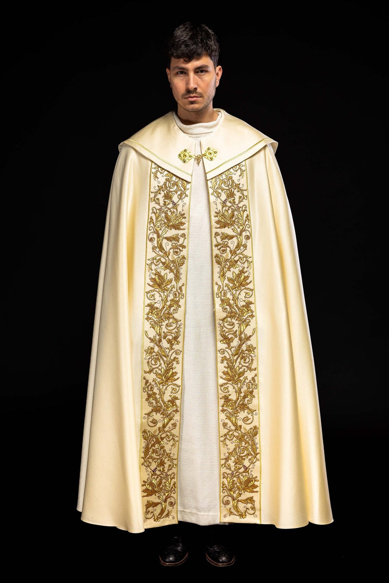Kapa bogato haftowana, kielich - ecru (18H) - KAPY LITURGICZNE - zdjęcie 2