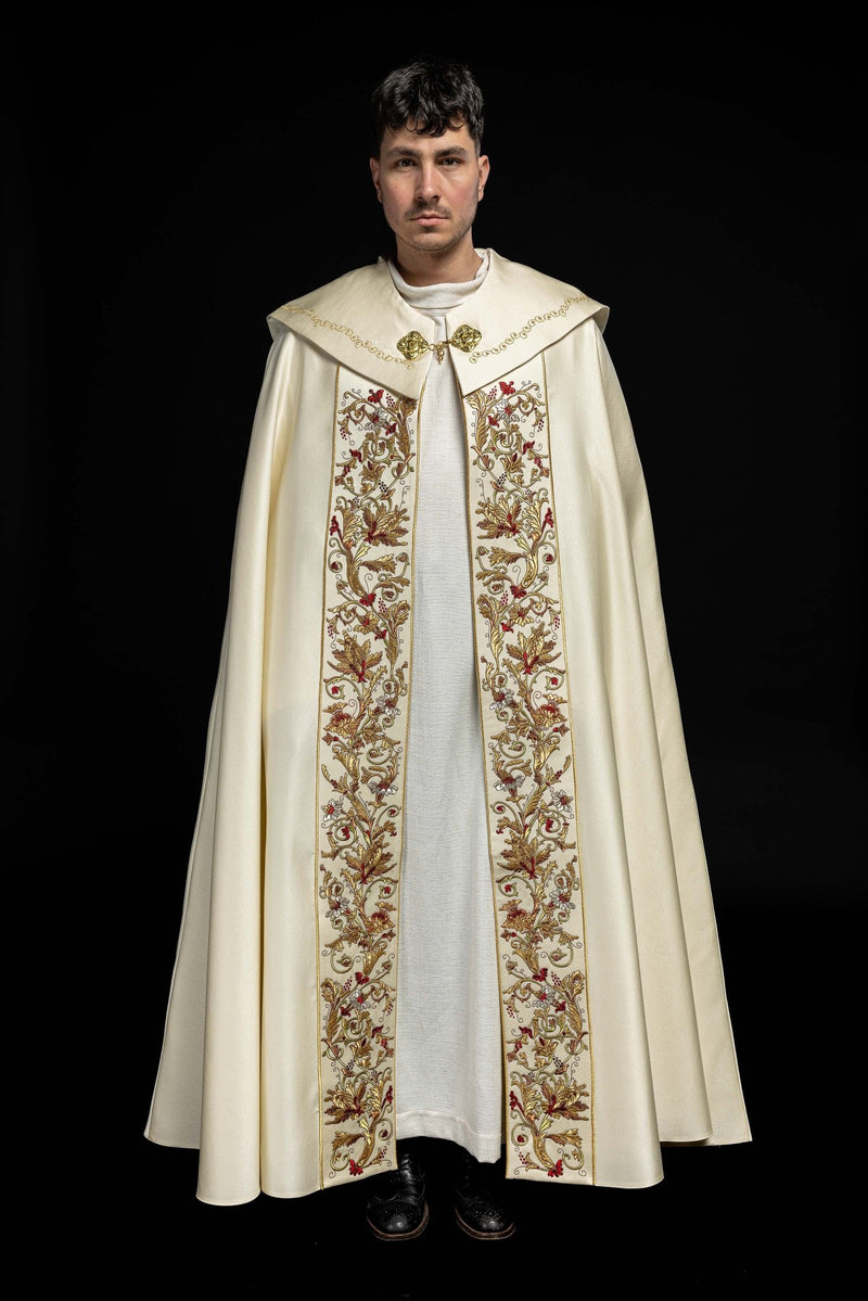 Kapa bogato haftowana, PAX - ecru (19H) - KAPY LITURGICZNE - zdjęcie 2