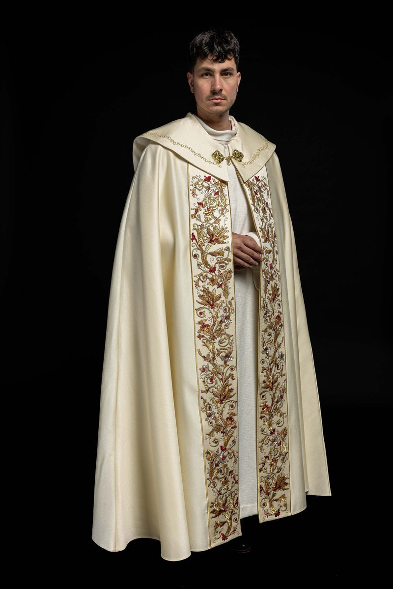 Kapa bogato haftowana, PAX - ecru (19H) - KAPY LITURGICZNE - zdjęcie 6