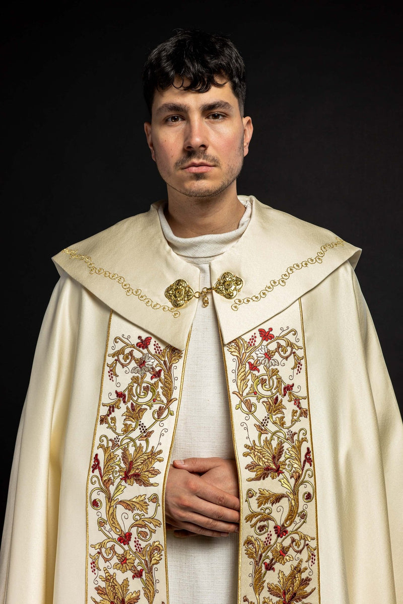 Kapa bogato haftowana, PAX - ecru (19H) - KAPY LITURGICZNE - zdjęcie 7